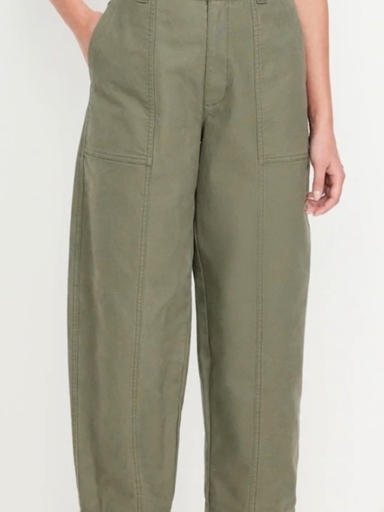 Old Navy Pants - Women's High-Waisted Canvas Barrel Ankle Pants